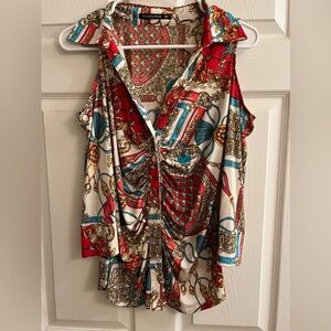 MESMERIZE~ELEGANT ~COLD SHOULDER TOP~